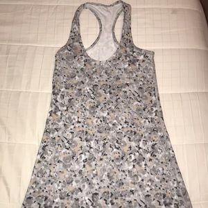 Lululemon grey floral workout tank